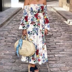 ZARA boho floral dress